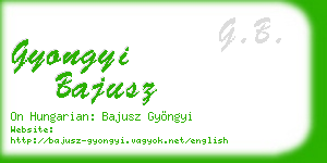 gyongyi bajusz business card
