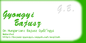 gyongyi bajusz business card